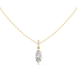 Gold Jewelry DDPO-009, Marquise center stone, Yellow Gold, view 4