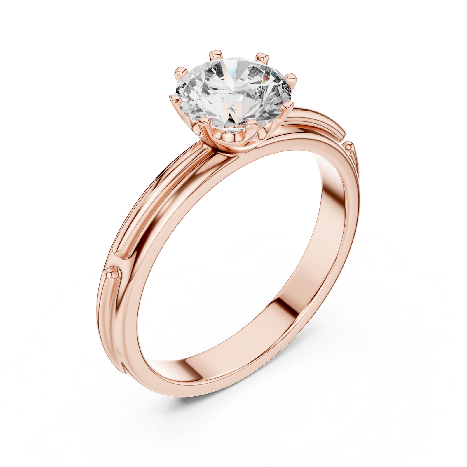 Gold Ring LR-0006, Rose Gold, view 2