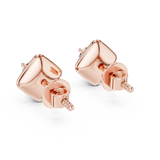 Gold Earrings ER-0019, Rose Gold, view 3