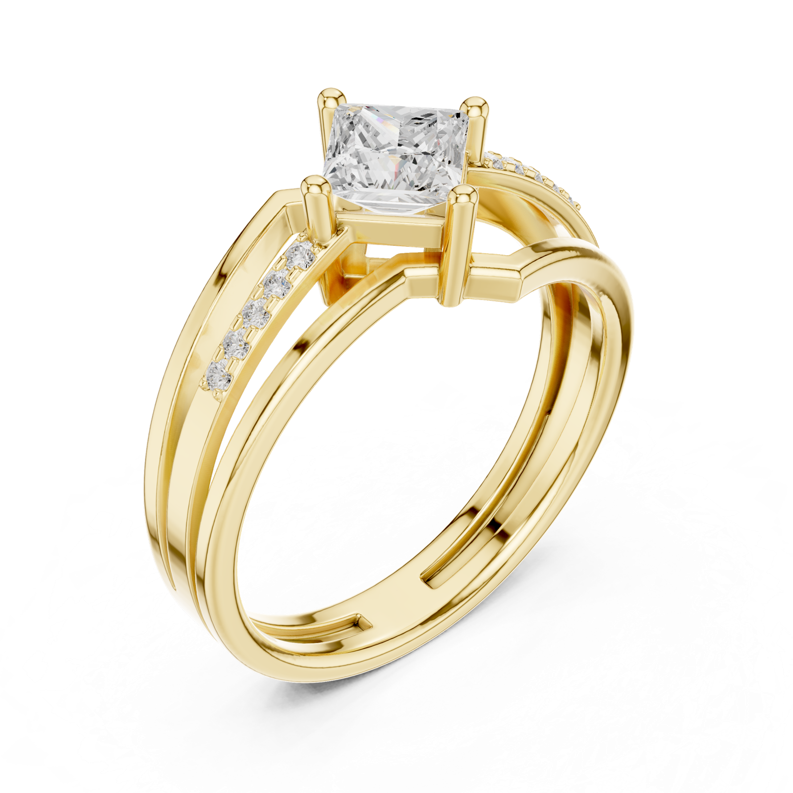 Gold Ring DDLR-475, Yellow Gold, view 2