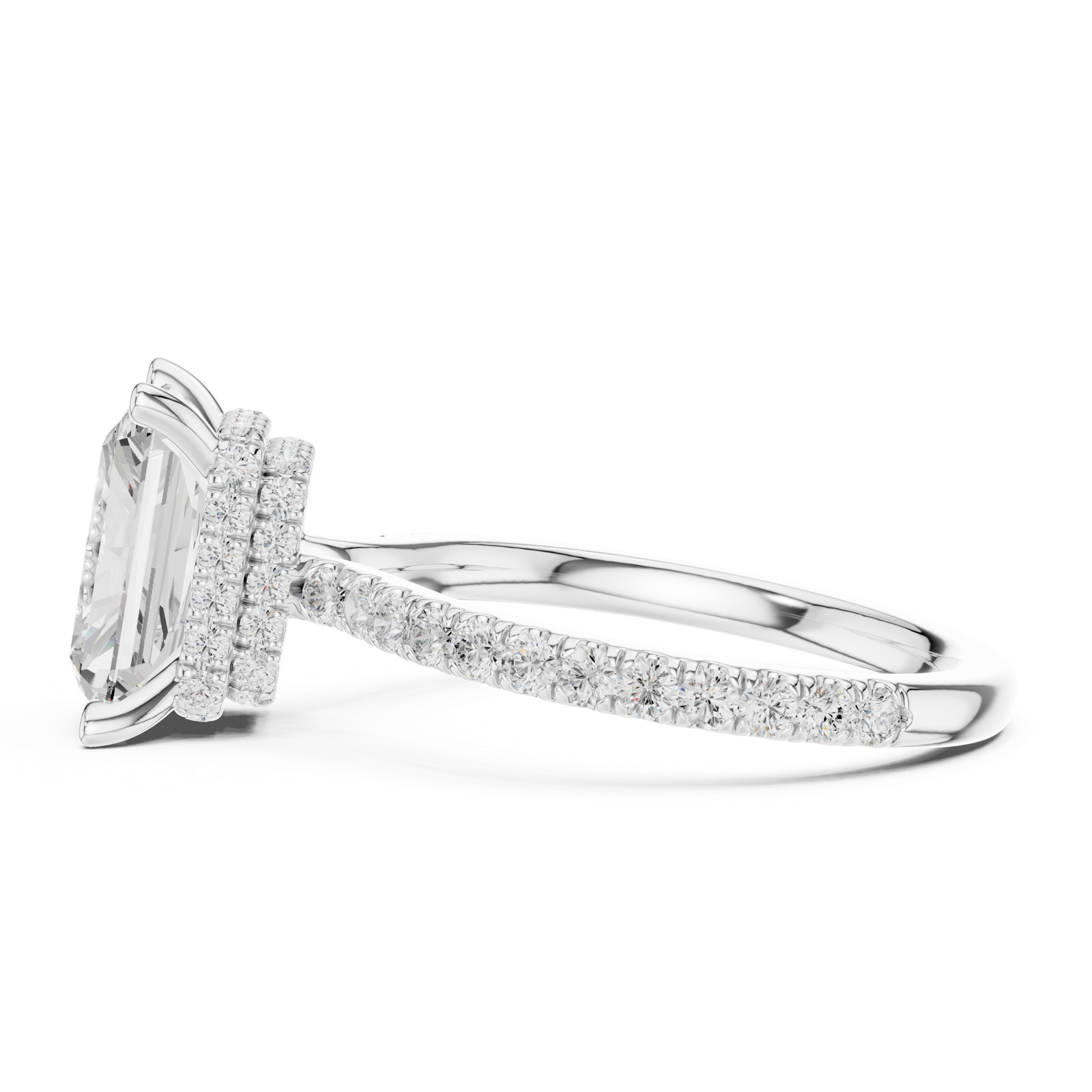 Gold Ring DDLR-1019, White Gold, view 3