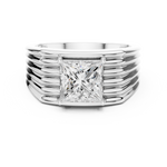 Gold Men's Ring GGR-0008, White Gold, view 4
