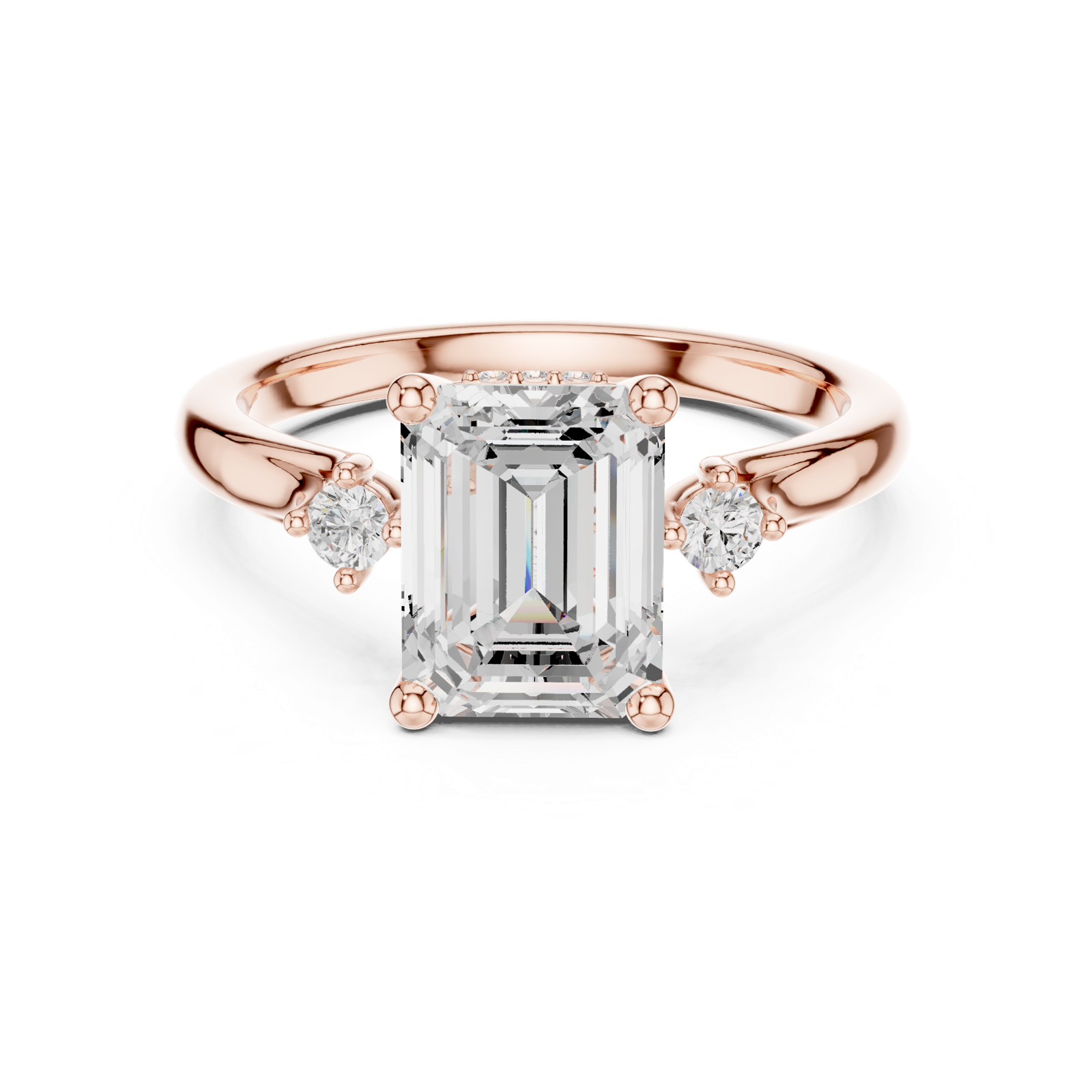 Gold Ring DDLR-971, Rose Gold, view 4