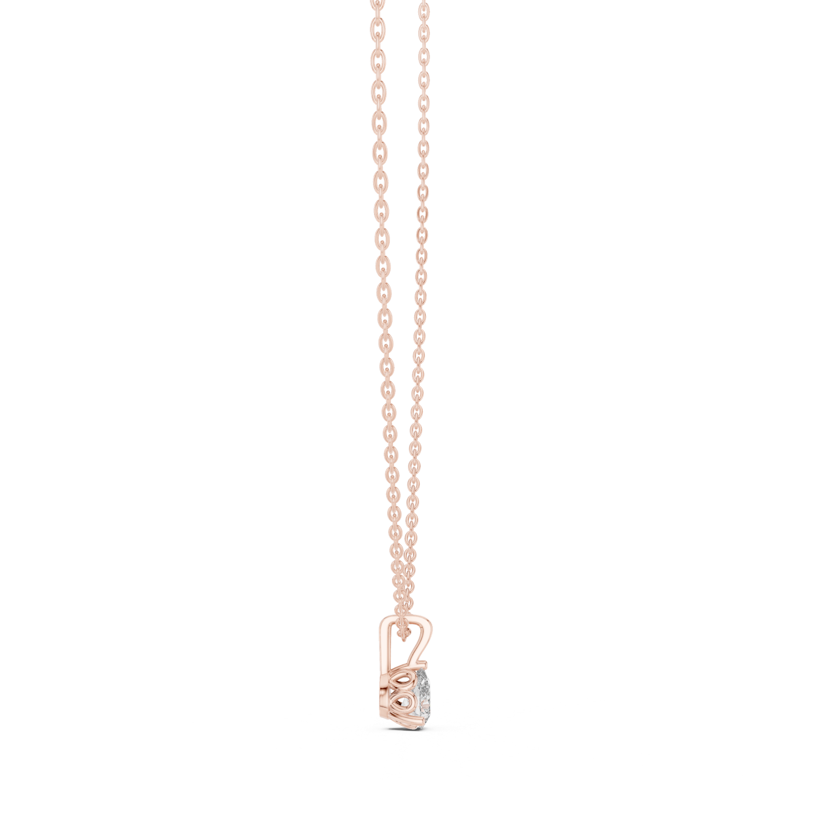 Gold Pendant GPD-0067, Rose Gold, view 3