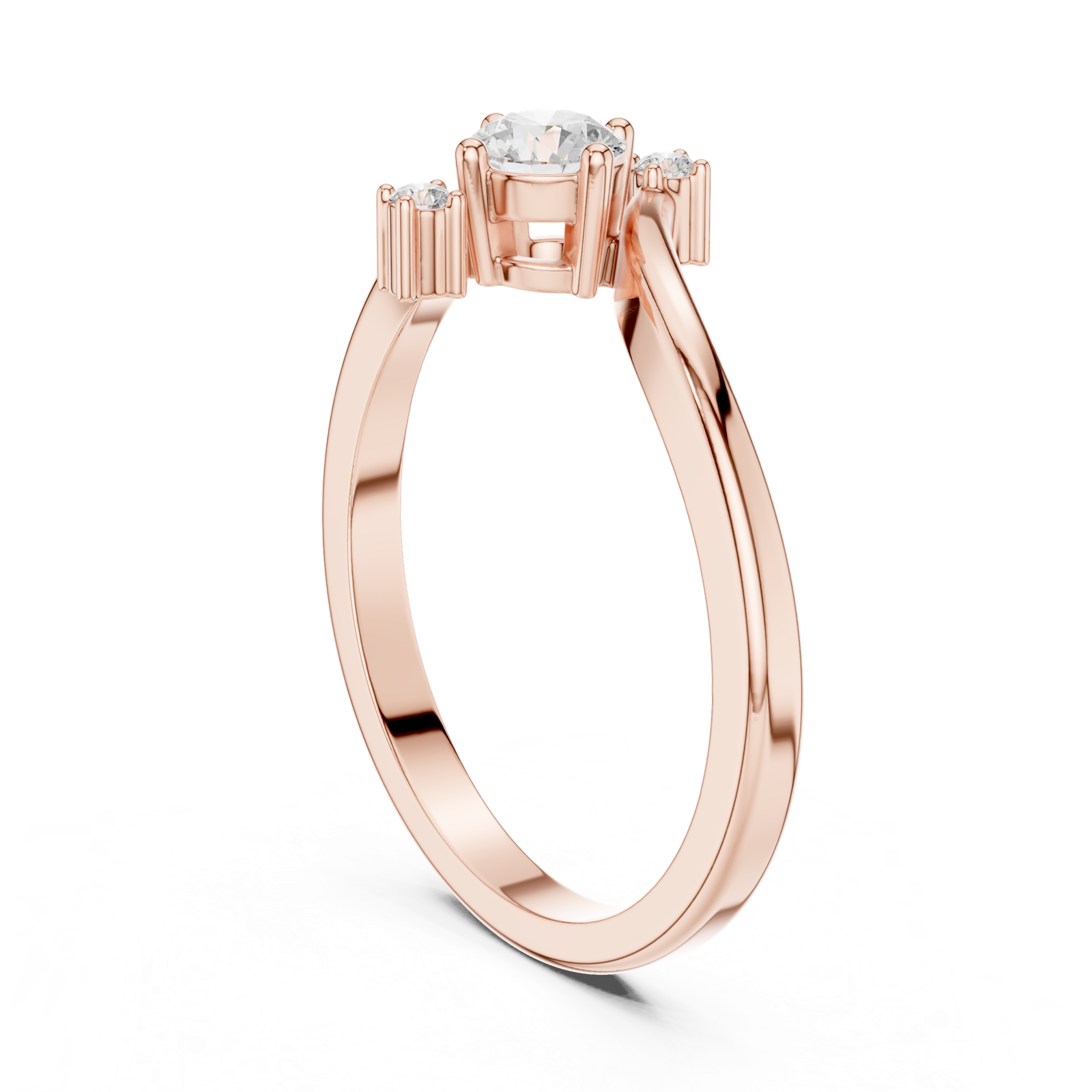 Gold Ring DDLR-831, Rose Gold, view 1