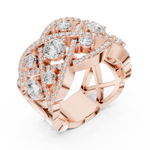 Gold Ring DDLR-460, Rose Gold, view 2
