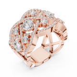 Gold Ring DDLR-460, Rose Gold, view 2