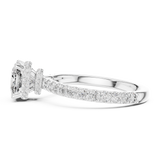 Gold Ring DDLR-165, White Gold, view 3