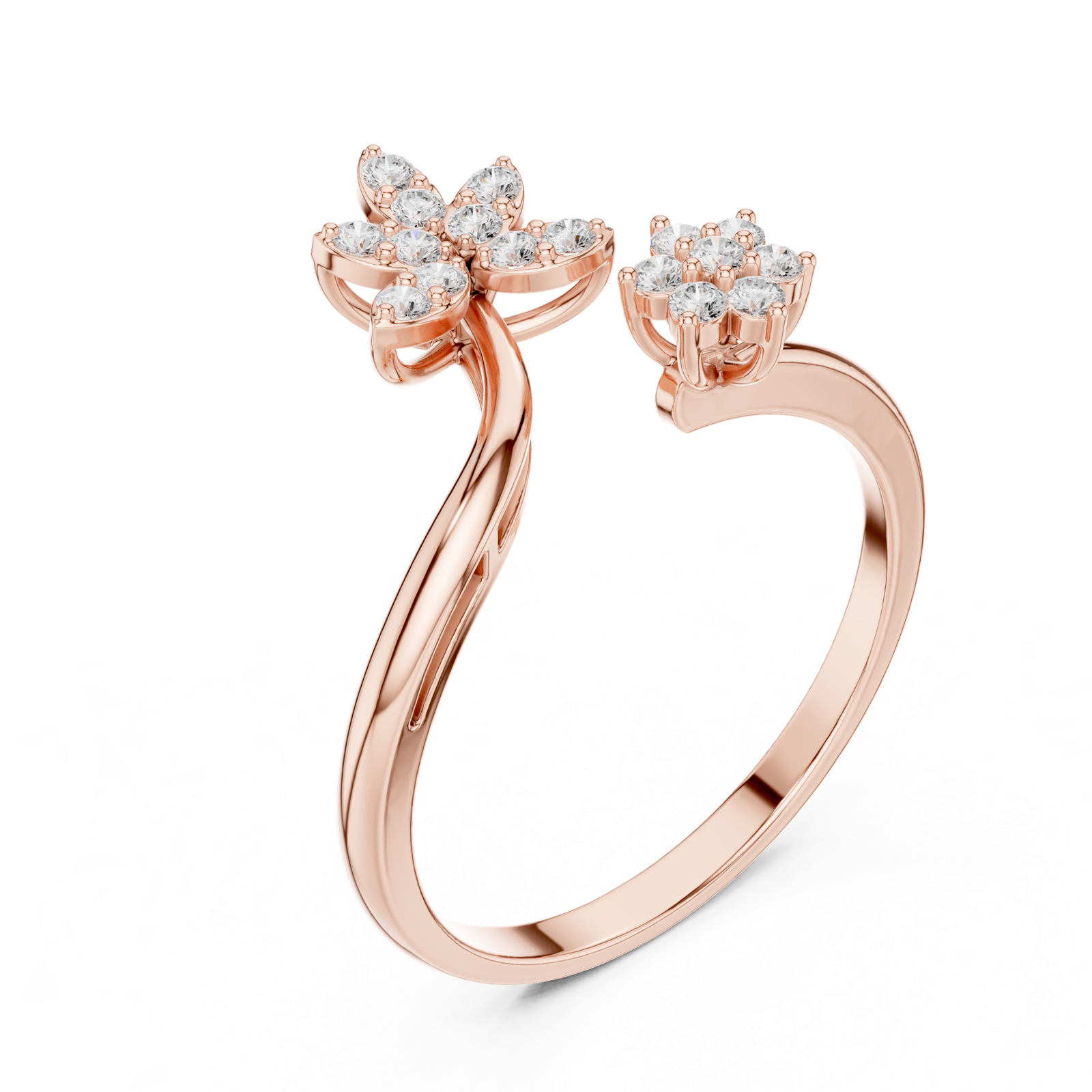 Gold Ring HLR-223, Rose Gold, view 2
