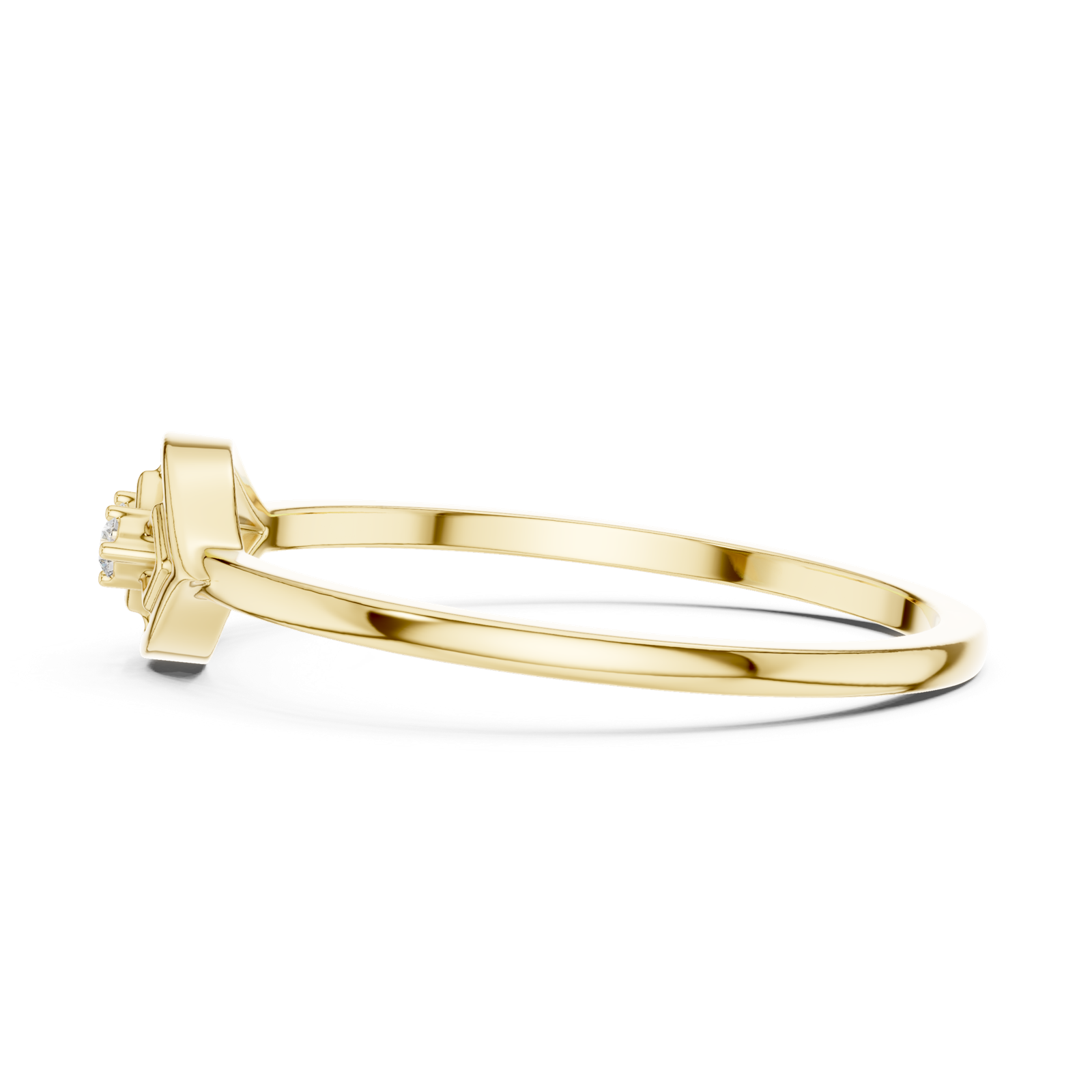 Gold Ring DR-6187, Yellow Gold, view 3