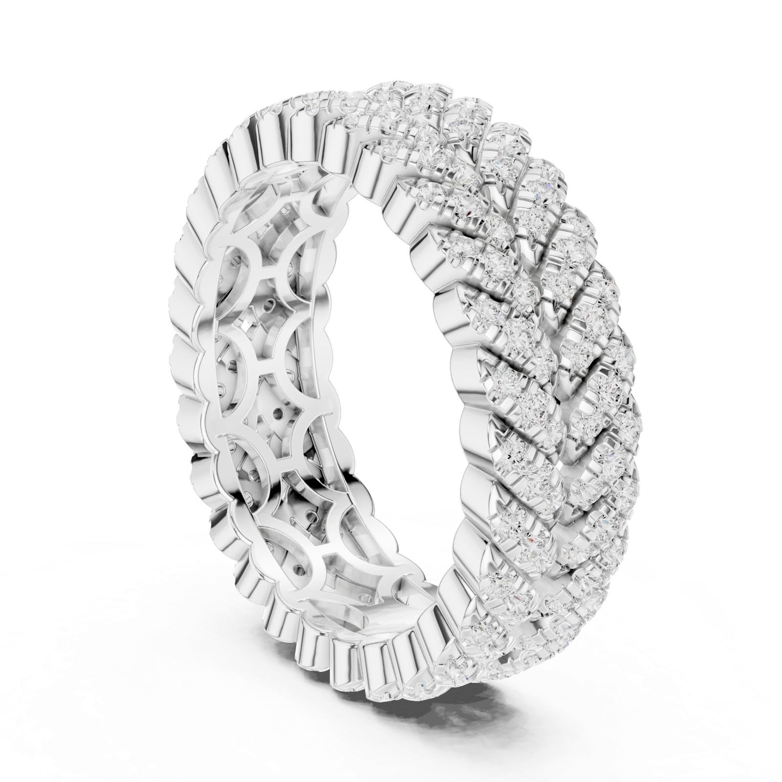 Gold Ring DDLR-315, White Gold, view 1