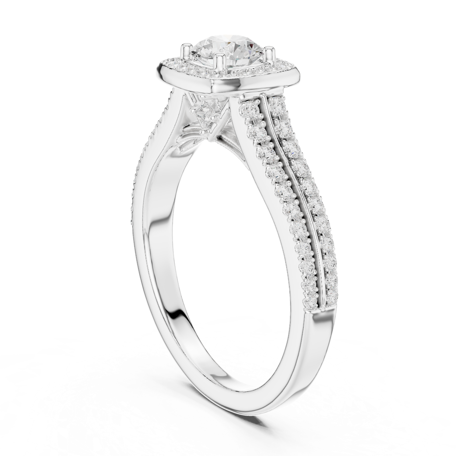 Gold Ring LR-0248, White Gold, view 1