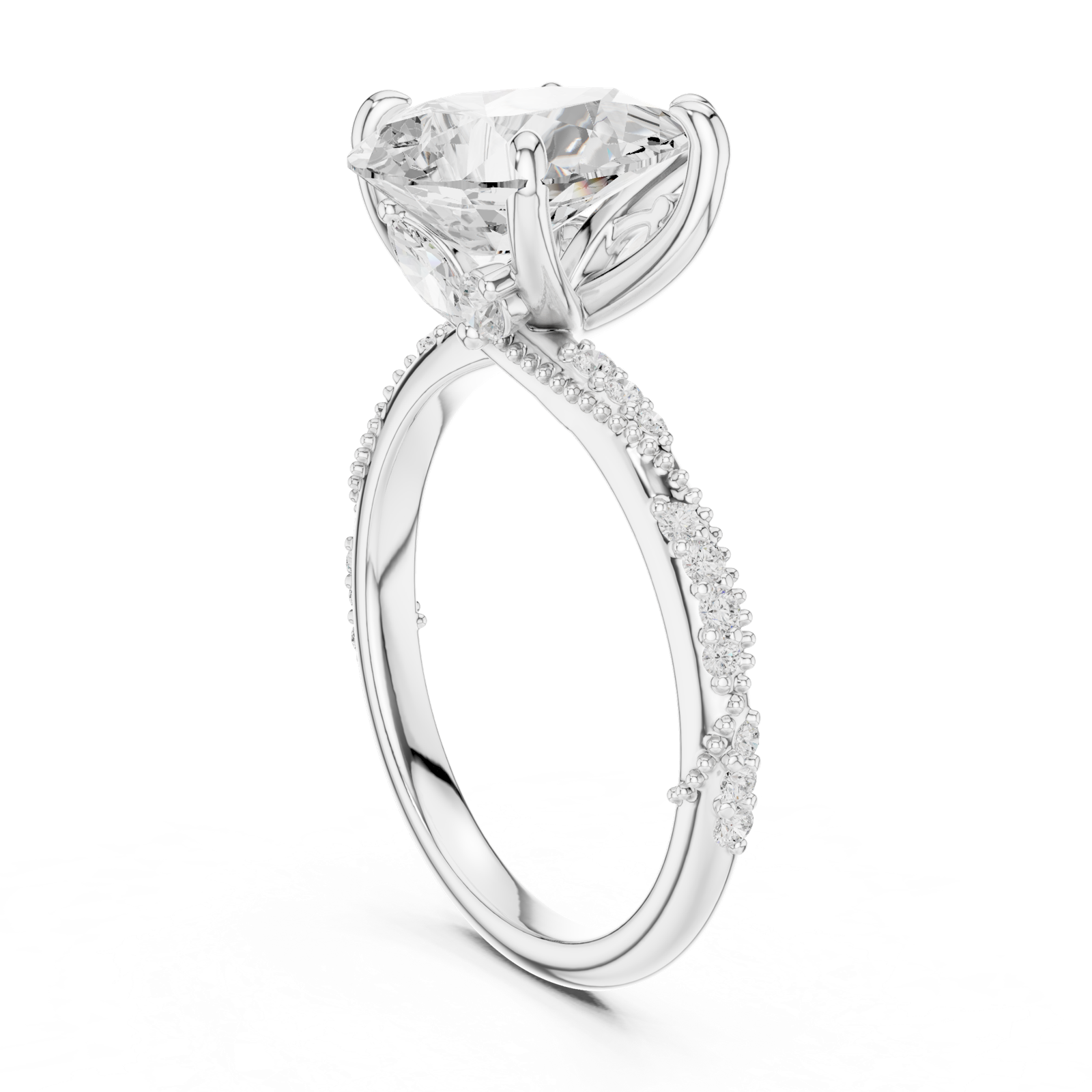 Gold Ring DDLR-966, White Gold