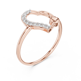 Gold Ring 12-10034@L, Rose Gold, view 2