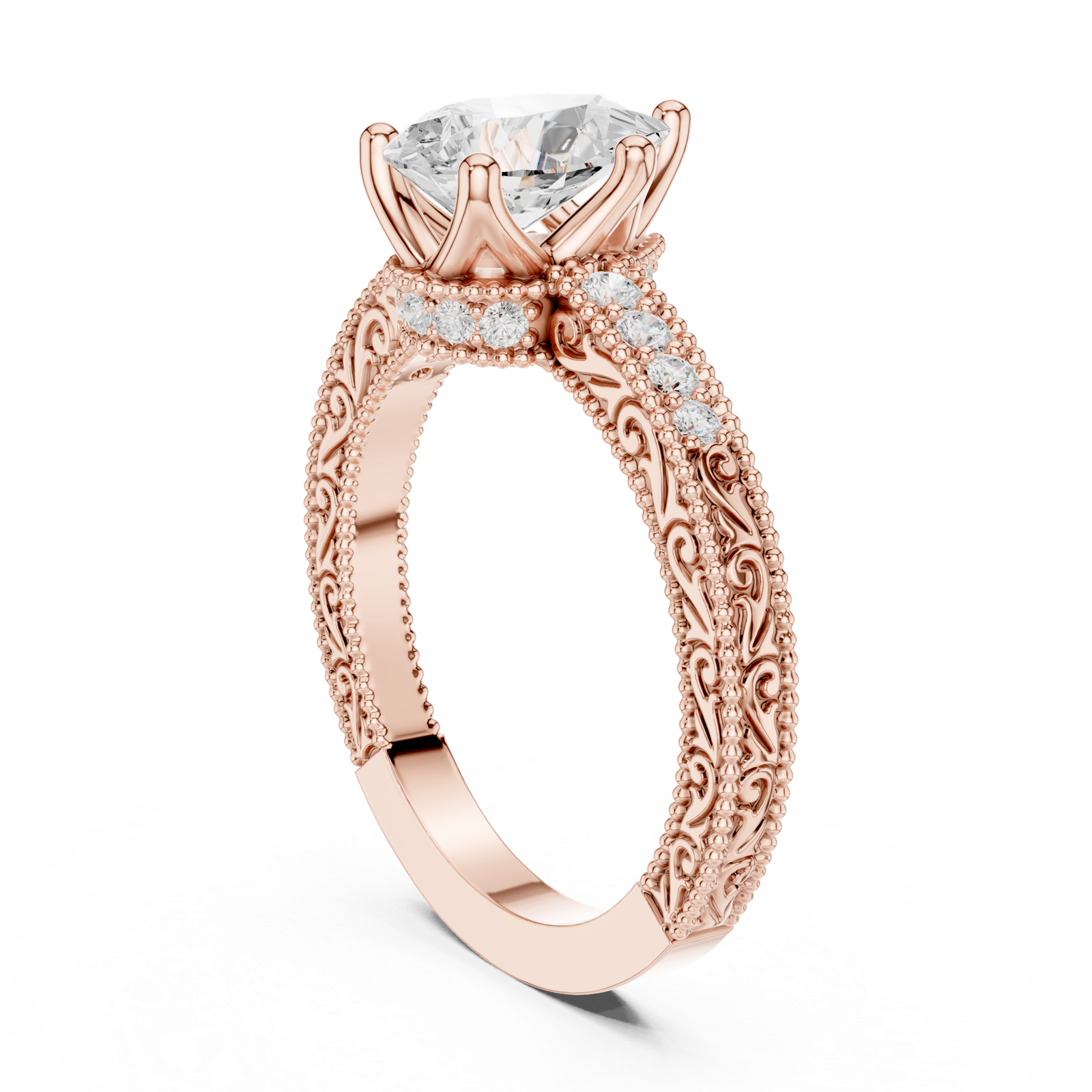 Gold Ring DDLR-979, Rose Gold