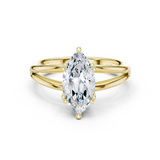 Gold Jewelry L36-7, Marquise center stone, Yellow Gold