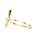 Gold Ring DR-6190, Yellow Gold, view 3