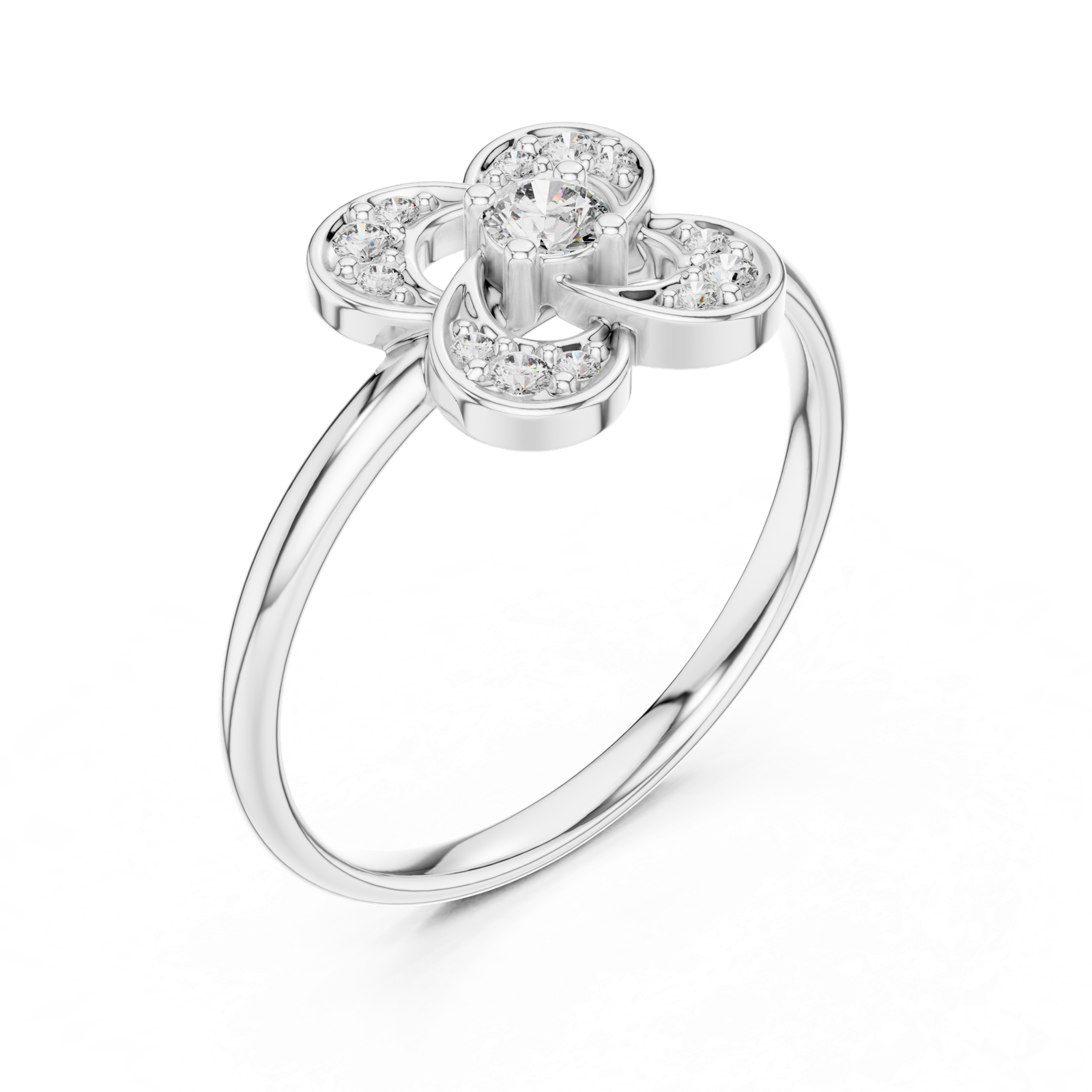 Gold Ring 1 (355), White Gold, view 2