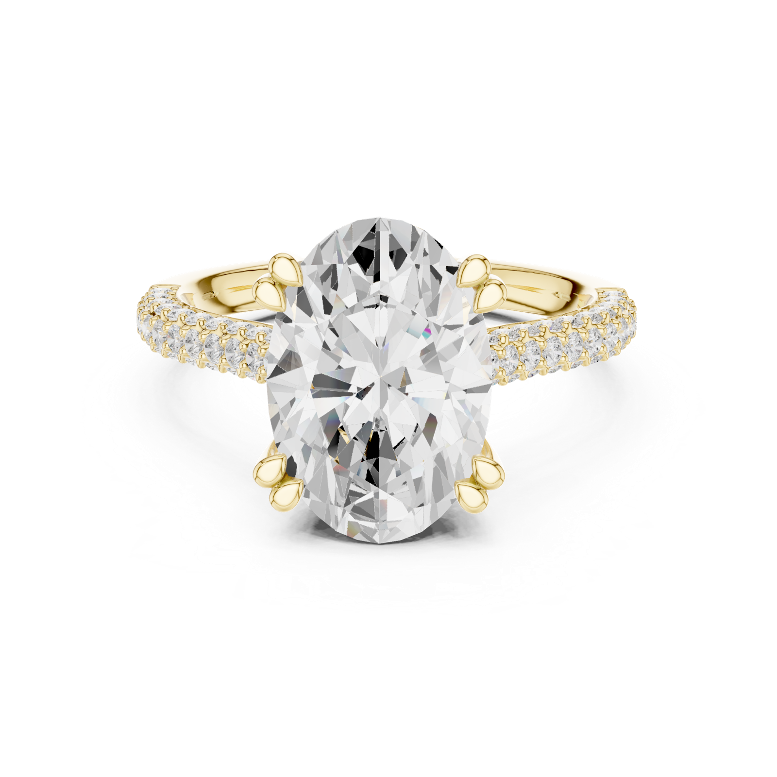 Gold Ring DDLR-956, Yellow Gold, view 4