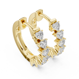 Gold Earrings L02-372, Yellow Gold, view 2