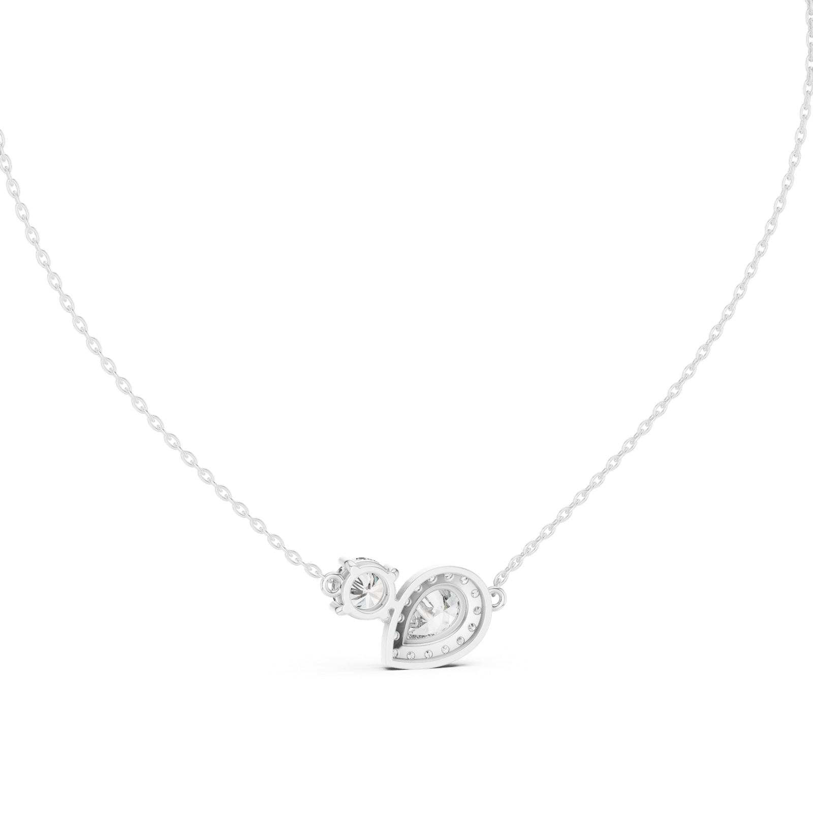 Gold Pendant GPD-0019, White Gold, view 4