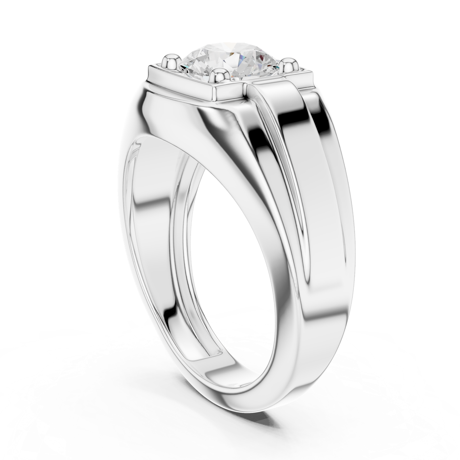 Gold Ring SBMR(21), White Gold
