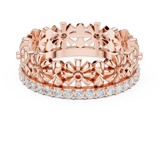 Gold Ring R42, Rose Gold, view 4