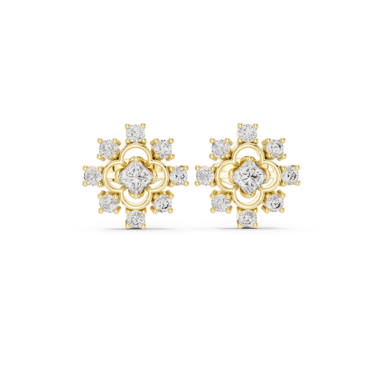 Gold Earrings AGDER-281, Yellow Gold