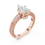 Gold Ring DDLR-979, Rose Gold, view 2