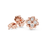 Gold Earrings 9-10069E, Rose Gold, view 1
