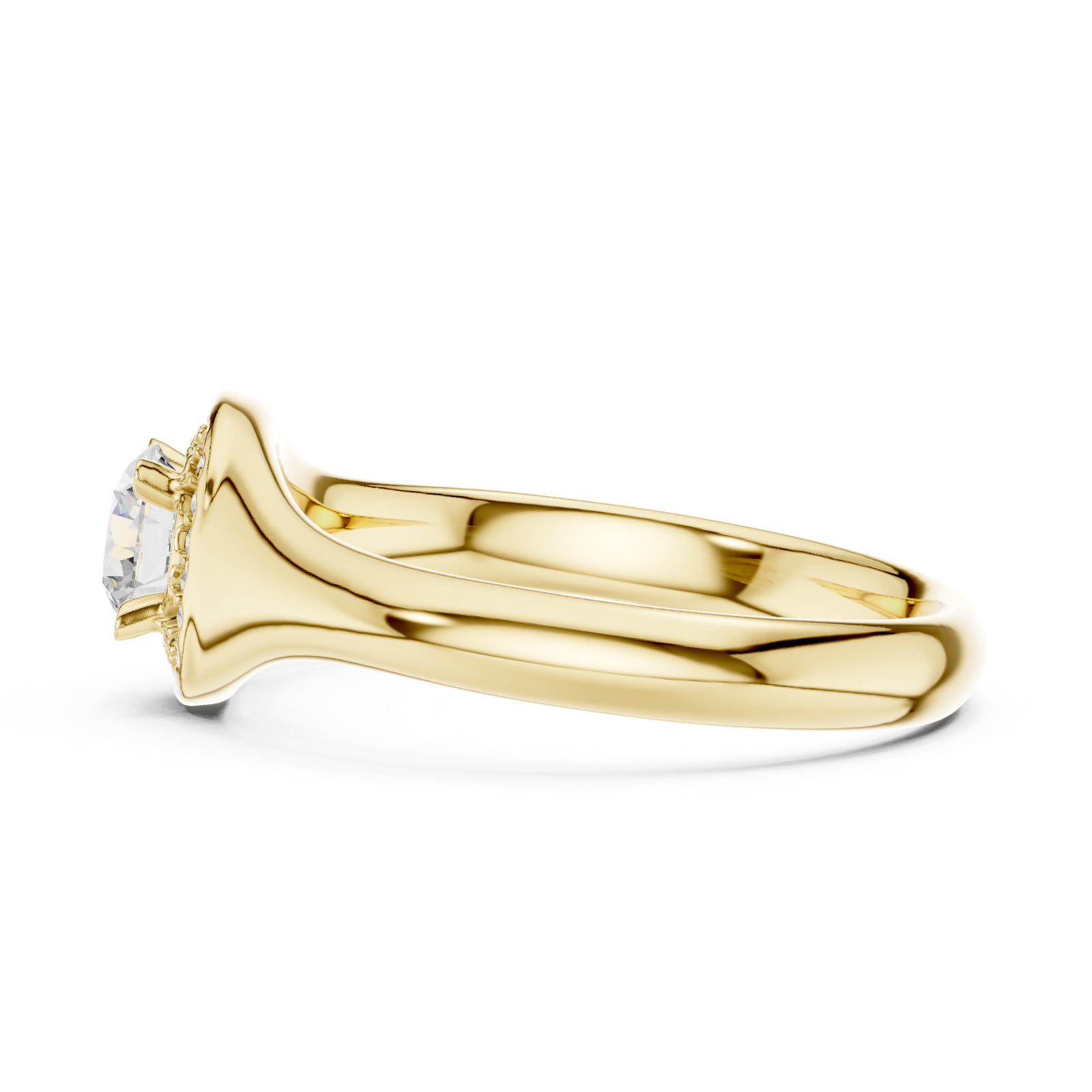 Gold Ring LR-0214, Yellow Gold, view 3
