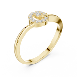 Gold Ring HLR-78, Yellow Gold, view 2