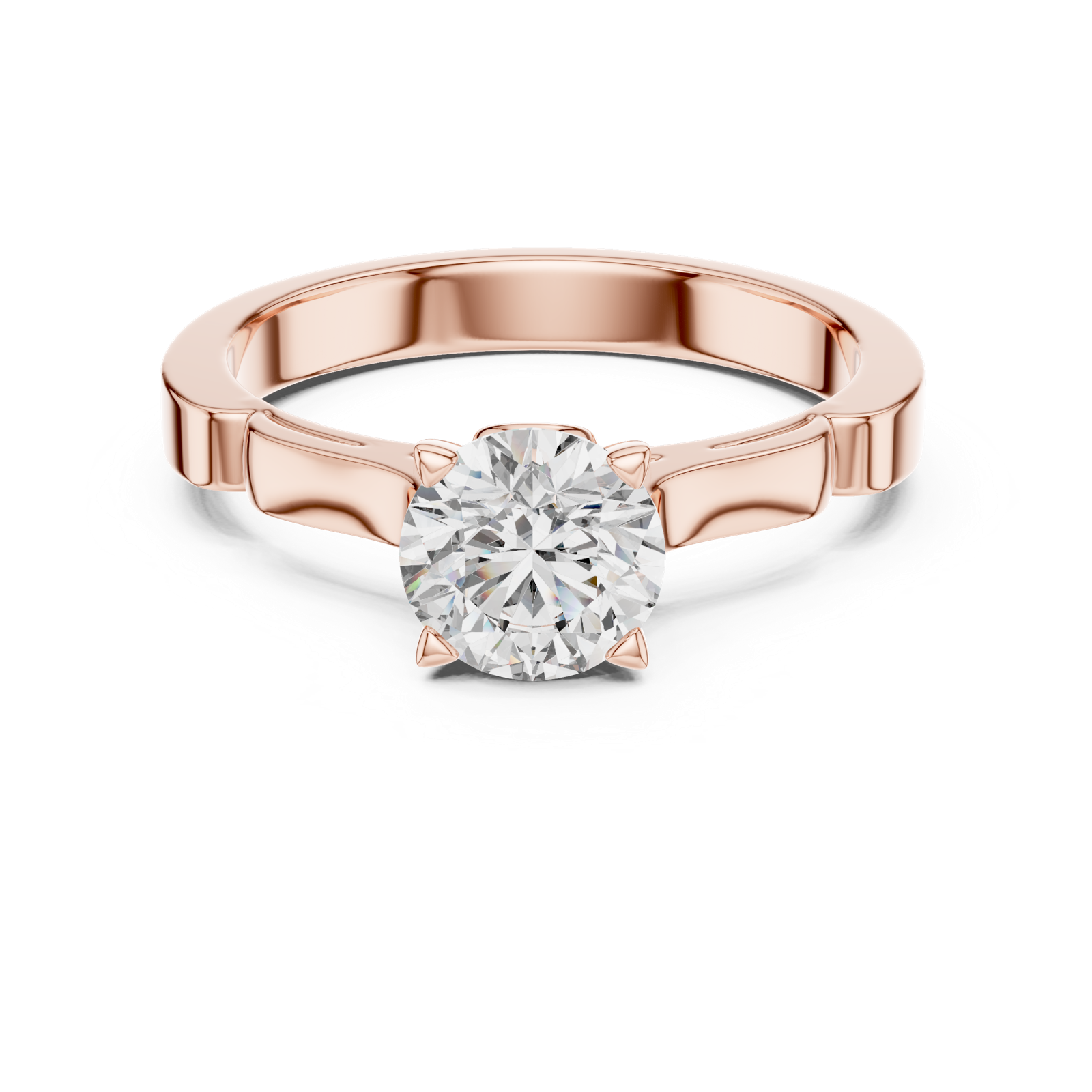 Gold Ring LR-0008, Rose Gold, view 4