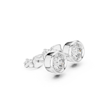 Gold Jewelry DDER-001, Round center stone, White Gold, view 1