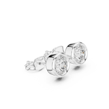Gold Jewelry DDER-001, Round center stone, White Gold, view 1