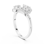 Gold Ring HLR-175, White Gold, view 1
