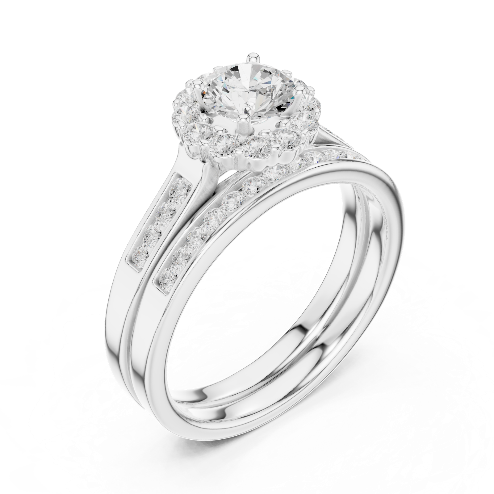 Gold Ring LR-0269, White Gold, view 2