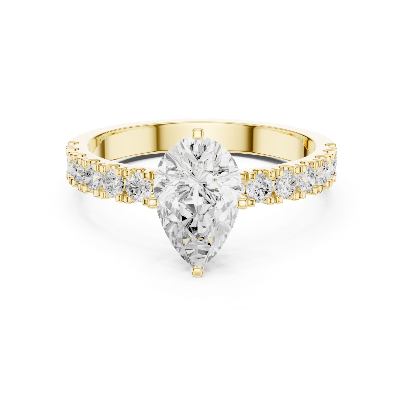 Gold Ring DDLR-1082, Yellow Gold, view 4
