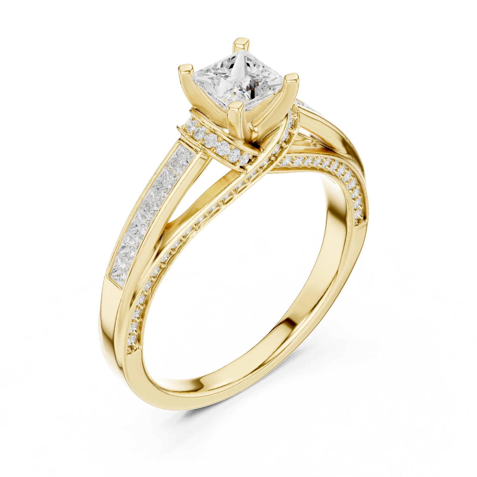 Gold Ring LR-0282, Yellow Gold, view 2