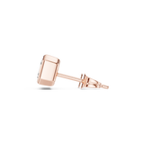 Gold Jewelry, Asscher center stone, Rose Gold, view 3