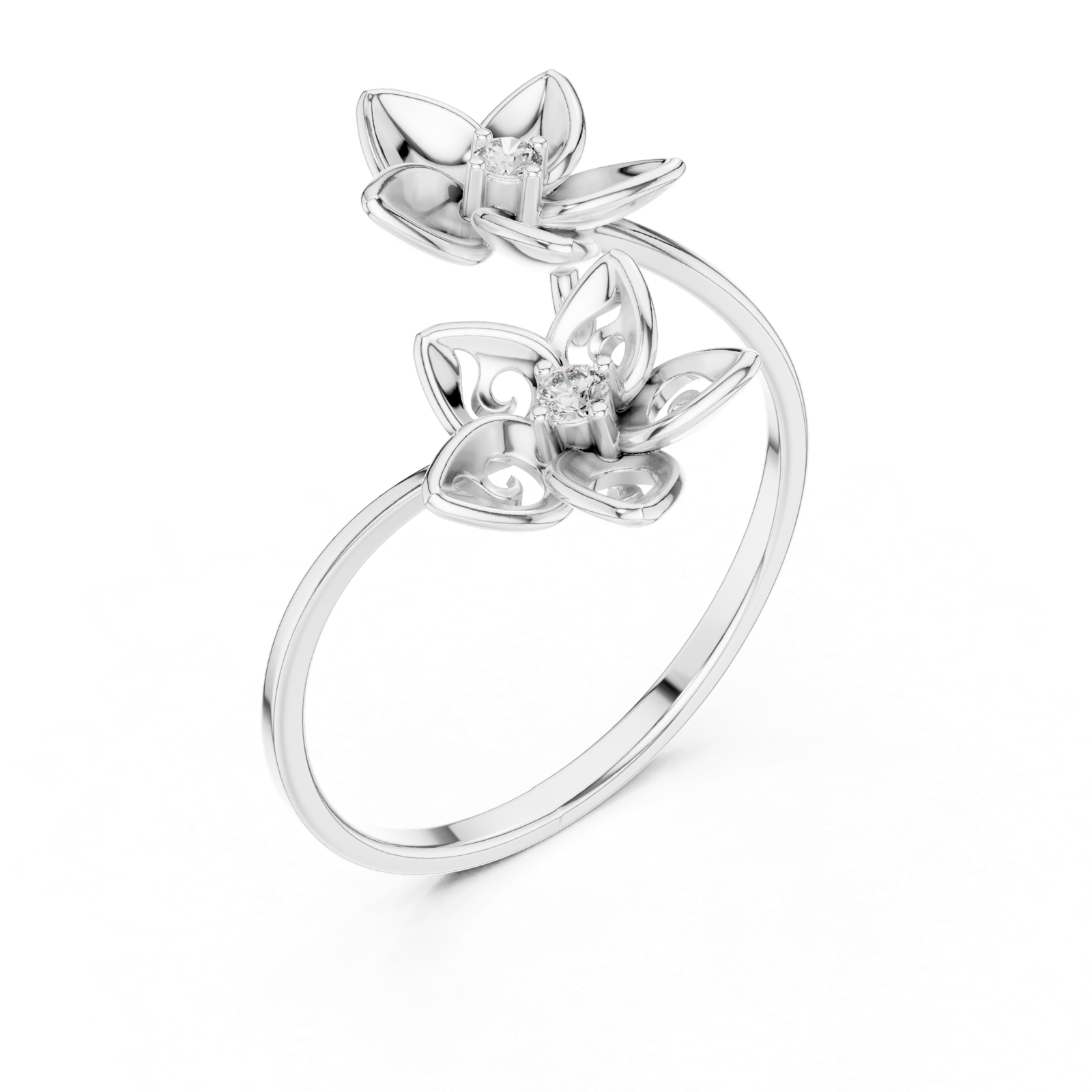 Gold Ring 1 (198), White Gold, view 2