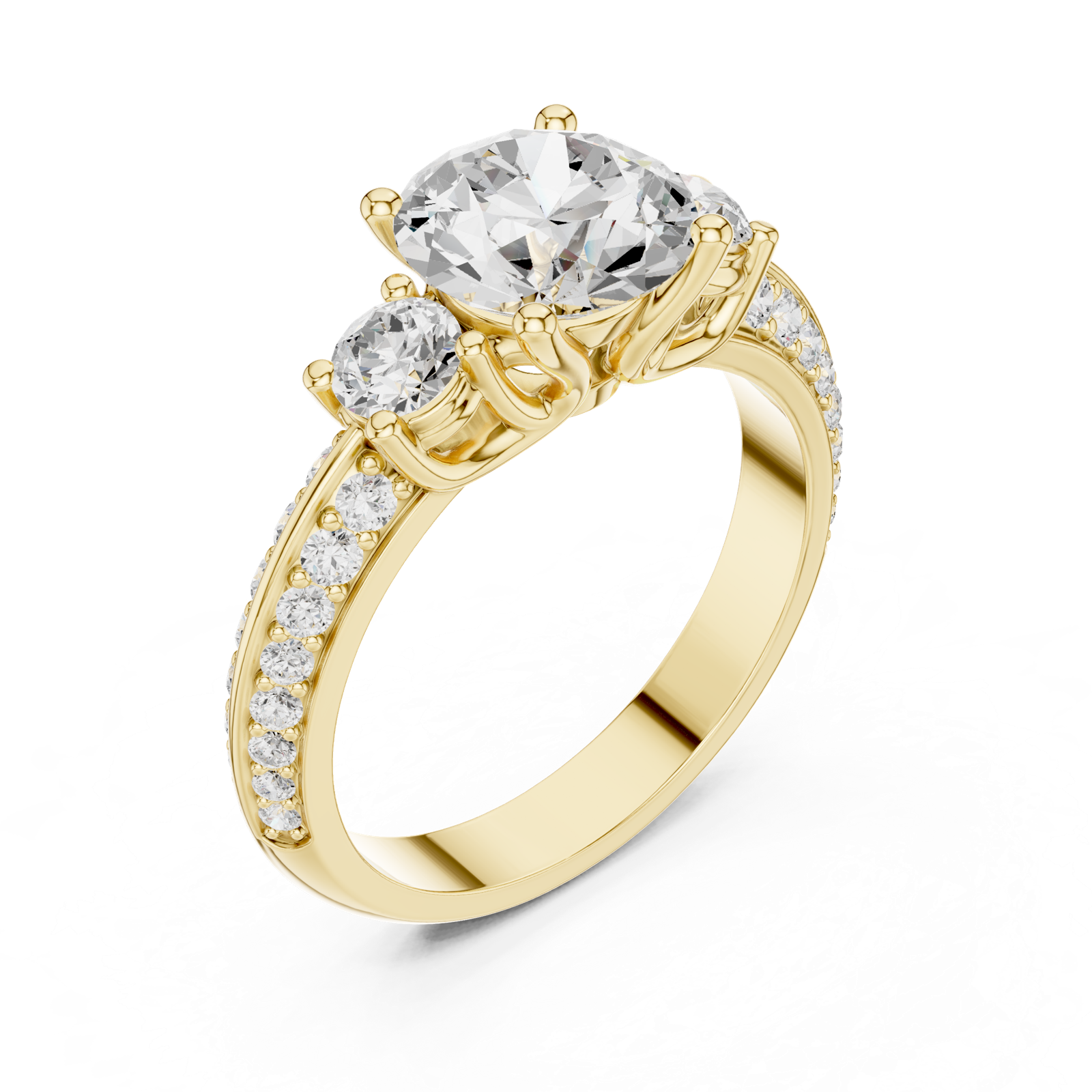 Gold Ring DDLR-267, Yellow Gold, view 2