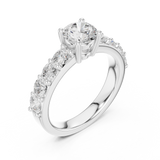 Gold Ring DDLR-655, White Gold, view 2