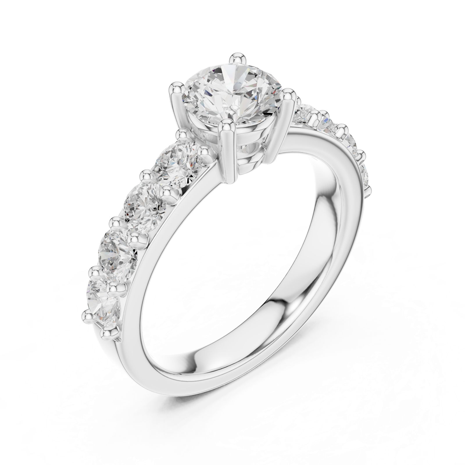 Gold Ring DDLR-655, White Gold, view 2