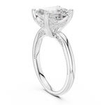 Gold Ring DDLR-175, Emerald center stone, White Gold, view 1