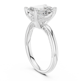 Gold Ring DDLR-175, Emerald center stone, White Gold, view 1