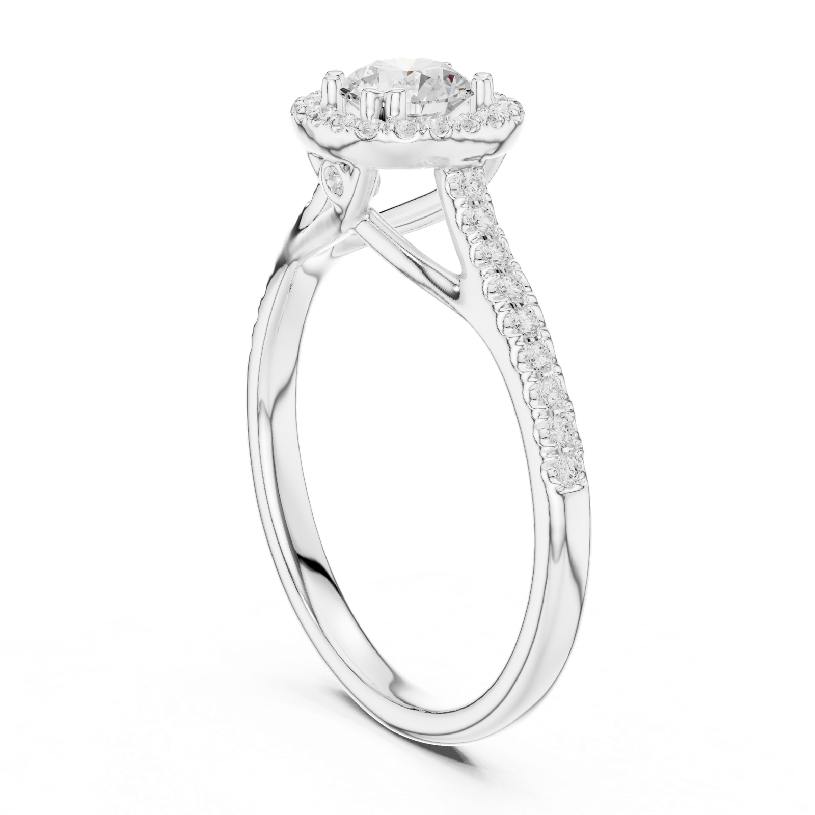 Gold Ring LR-0227, White Gold, view 1