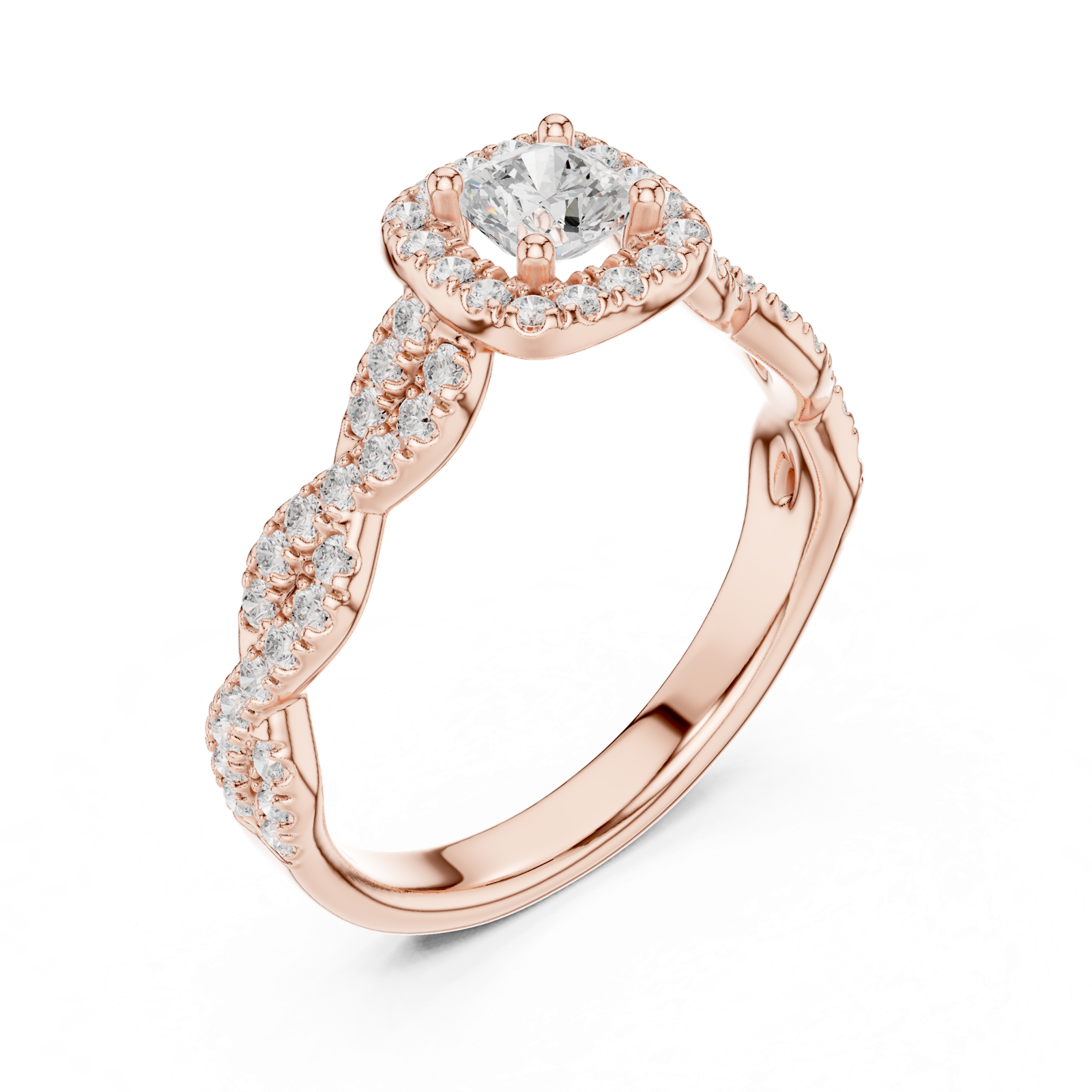 Gold Ring LR-0277, Rose Gold, view 2