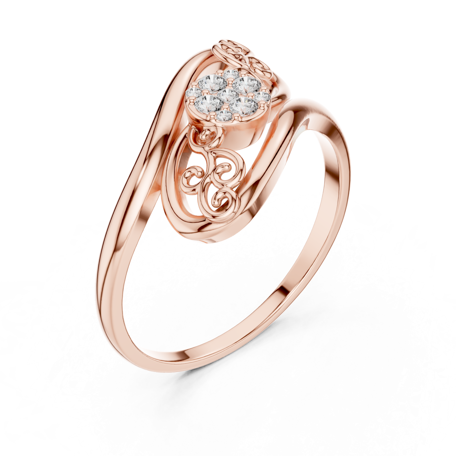 Gold Ring Ledis Ring, Rose Gold, view 2