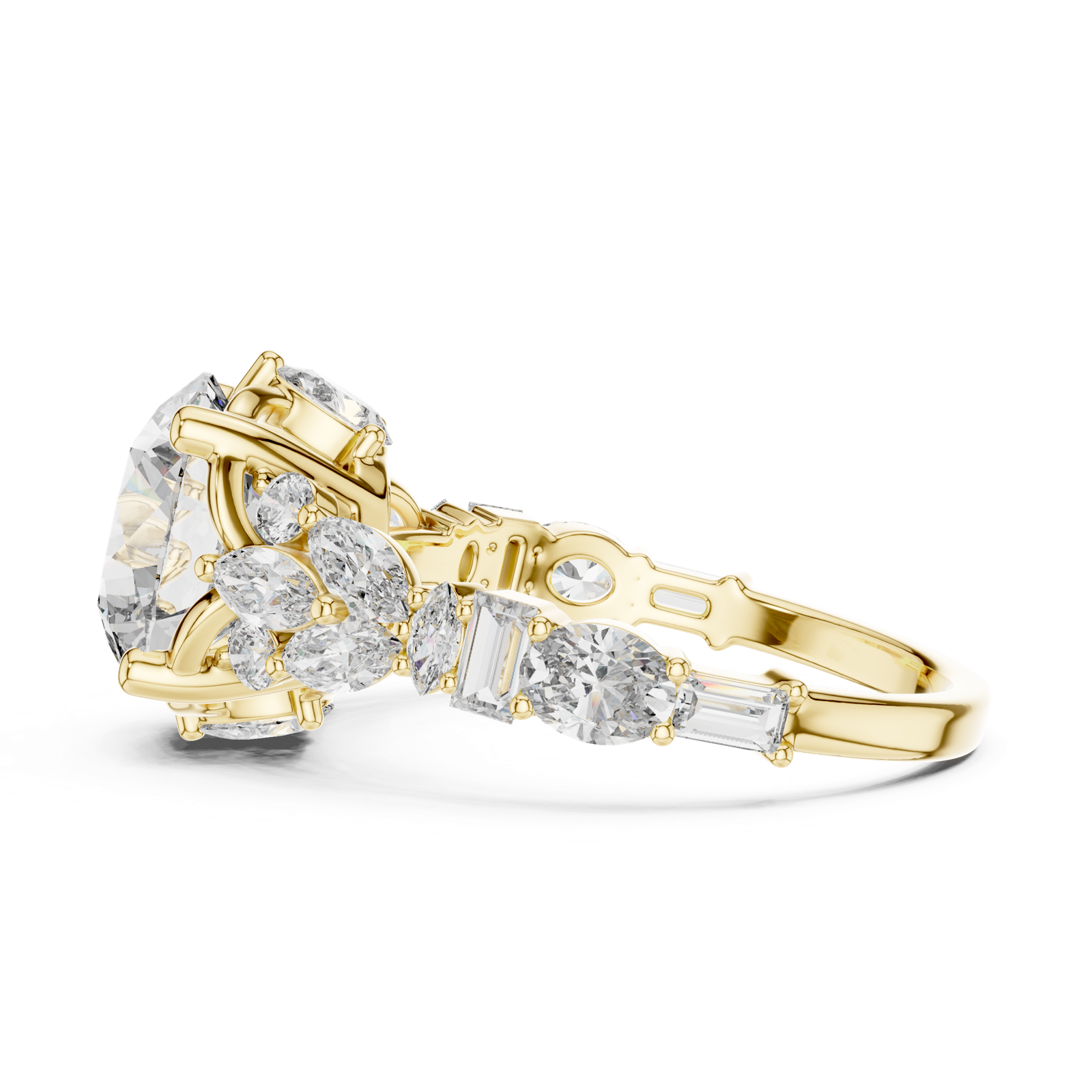 Gold Ring DDLR-058, Yellow Gold, view 3